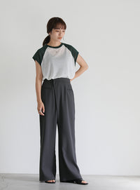 カラーツイルラップパンツ【SALE】