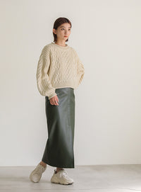 リブロールショートニット【SALE】