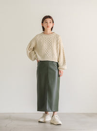 リブロールショートニット【SALE】
