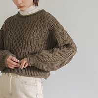 リブロールショートニット【SALE】