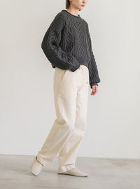 リブロールショートニット【SALE】