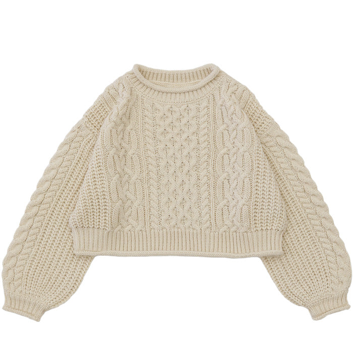 リブロールショートニット【SALE】