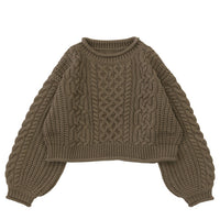 リブロールショートニット【SALE】