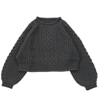 リブロールショートニット【SALE】