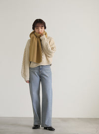 リブロールショートニット【SALE】