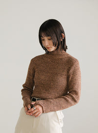 サムホールミックスタートルニット【SALE】