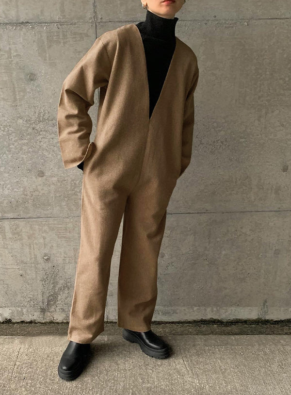 キーネックツイードロンパース【by SON】【SALE】