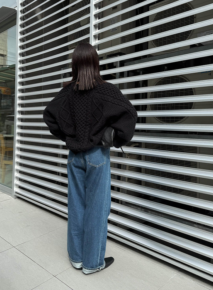 【サイズ展開あり】ヴィンテージライクケーブルニット【by SON】