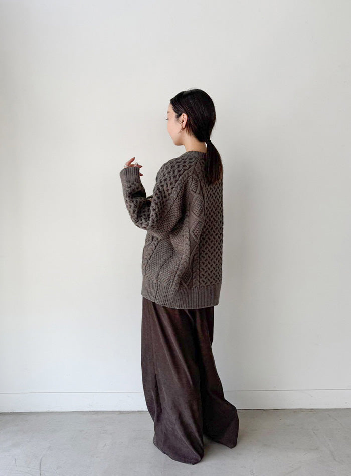 【サイズ展開あり】ヴィンテージライクケーブルニット【by SON】