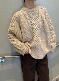 【サイズ展開あり】ヴィンテージライクケーブルニット【by SON】