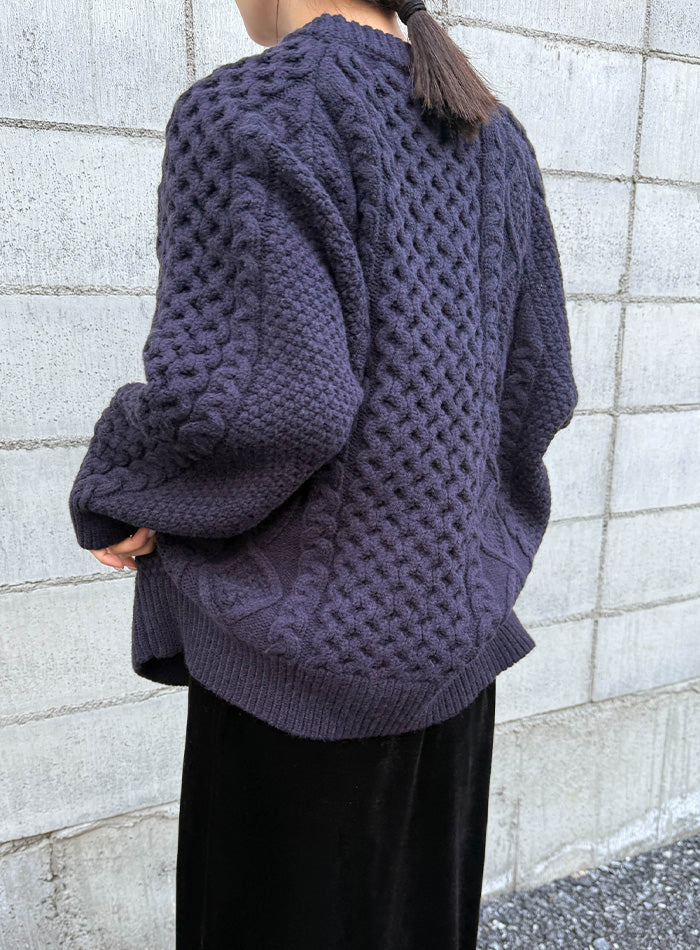 【サイズ展開あり】ヴィンテージライクケーブルニット【by SON】