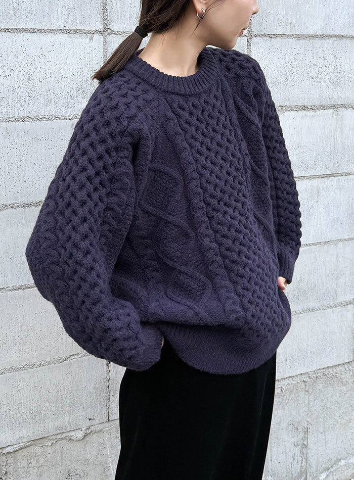 【サイズ展開あり】ヴィンテージライクケーブルニット【by SON】