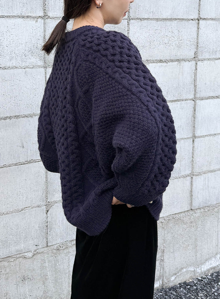 【サイズ展開あり】ヴィンテージライクケーブルニット【by SON】