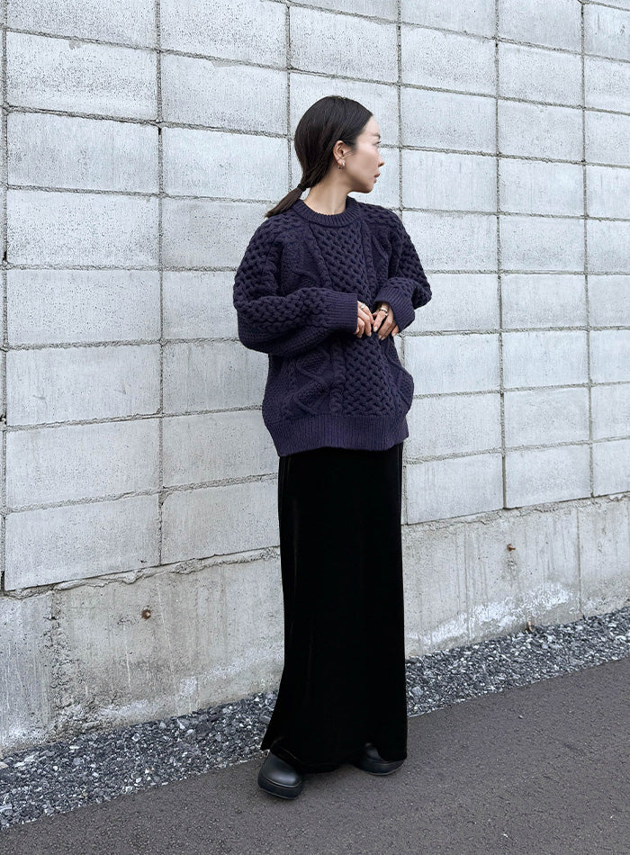 【サイズ展開あり】ヴィンテージライクケーブルニット【by SON】