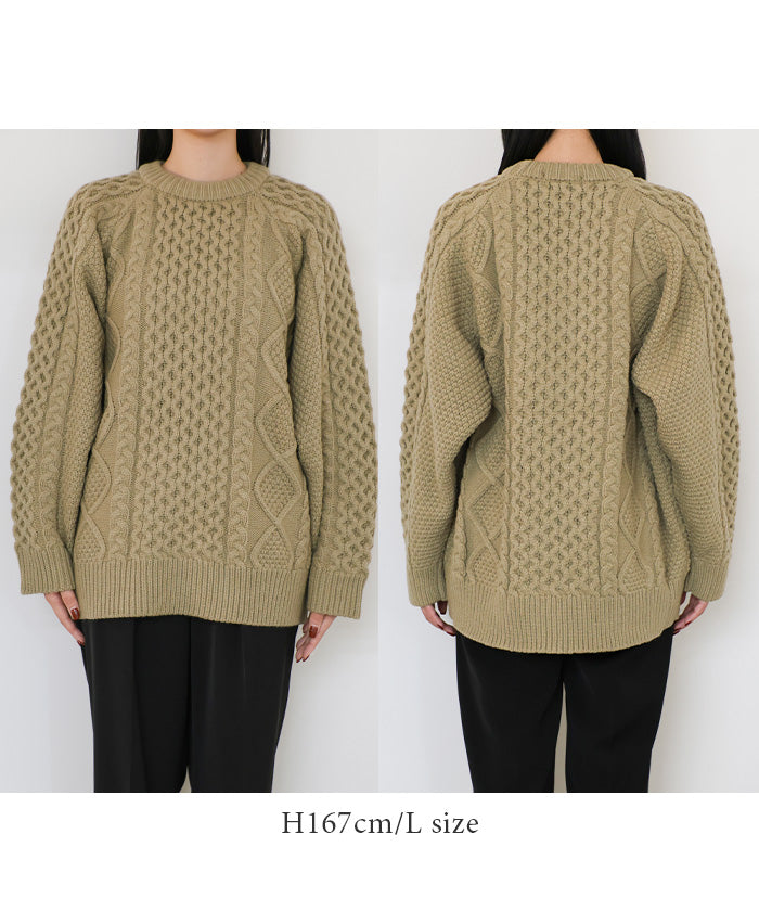 【サイズ展開あり】ヴィンテージライクケーブルニット【by SON】