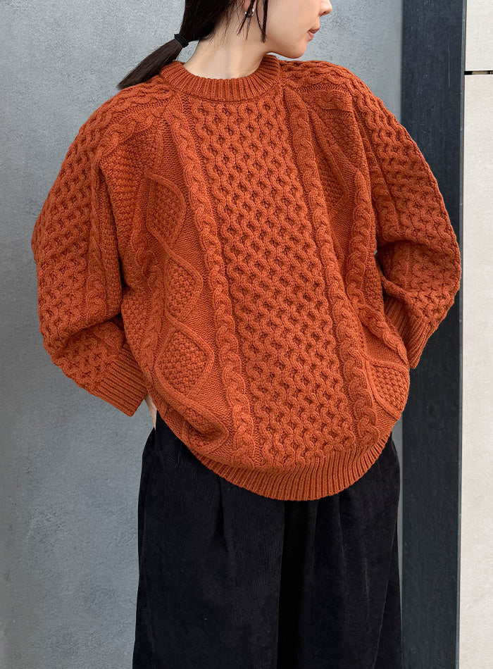 【サイズ展開あり】ヴィンテージライクケーブルニット【by SON】