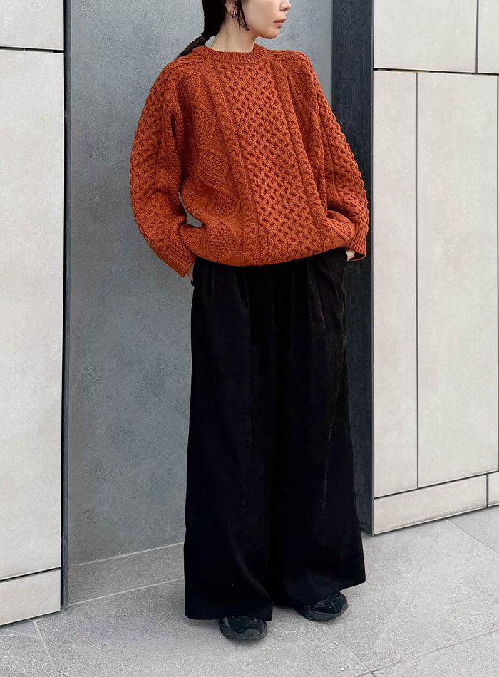 【サイズ展開あり】ヴィンテージライクケーブルニット【by SON】