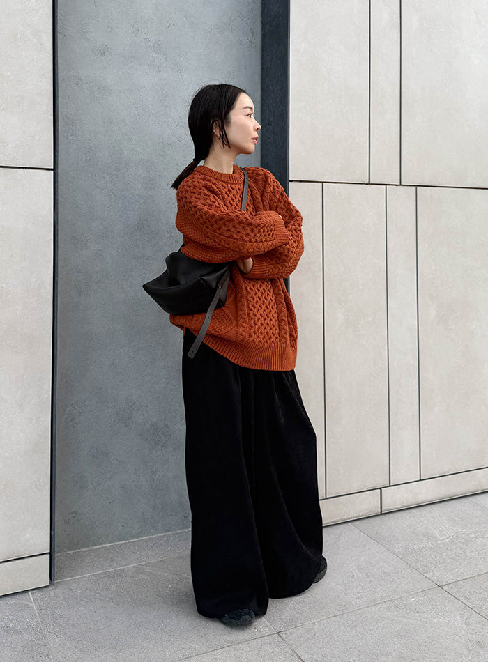 【サイズ展開あり】ヴィンテージライクケーブルニット【by SON】