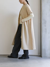 ノーカラーフライフロントデザインワンピース【by SON】