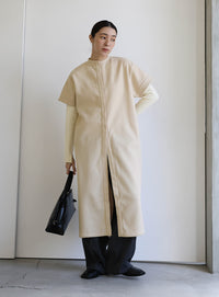 ノーカラーフライフロントデザインワンピース【by SON】