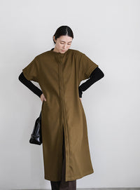 ノーカラーフライフロントデザインワンピース【by SON】 – SELECT MOCA