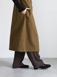 ノーカラーフライフロントデザインワンピース【by SON】