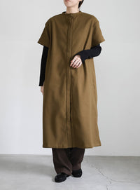 ノーカラーフライフロントデザインワンピース【by SON】