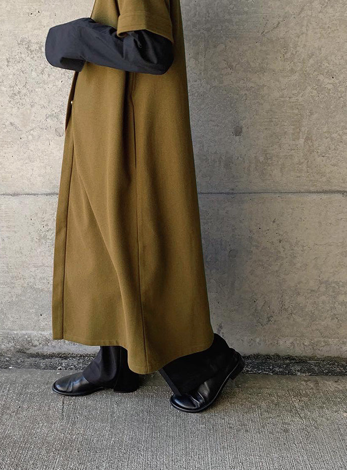 ノーカラーフライフロントデザインワンピース【by SON】【SALE】
