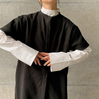 ノーカラーフライフロントデザインワンピース【by SON】【SALE】