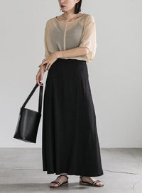 シャーリングフレアスカート