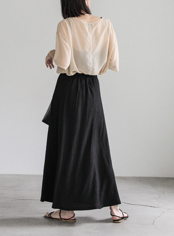 シャーリングフレアスカート