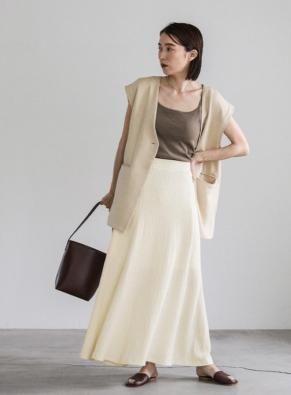 シャーリングフレアスカート