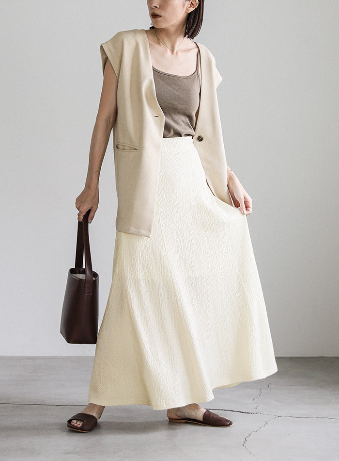 シャーリングフレアスカート