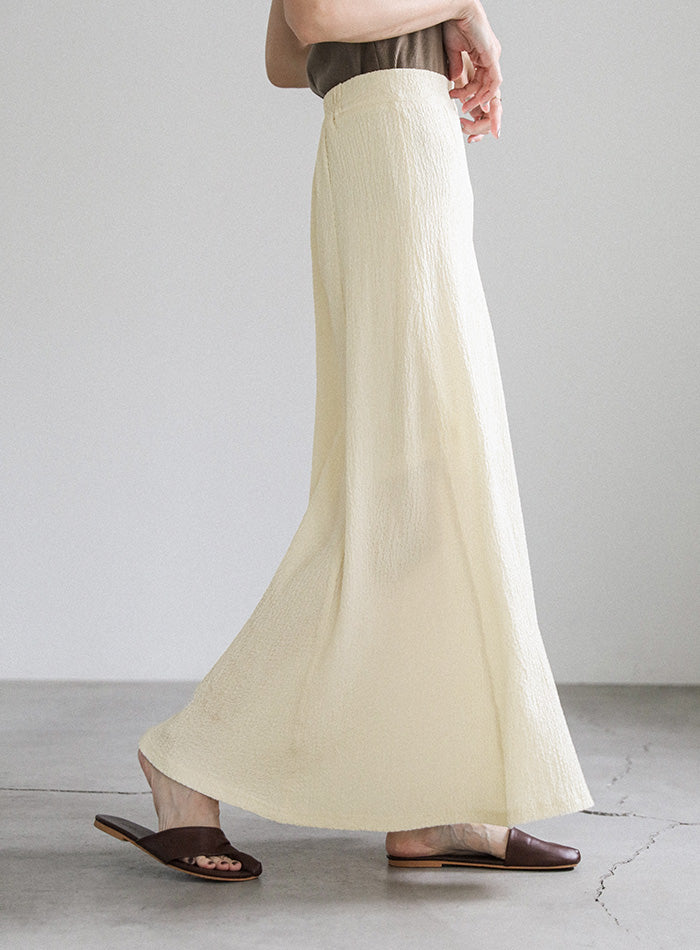 シャーリングフレアスカート