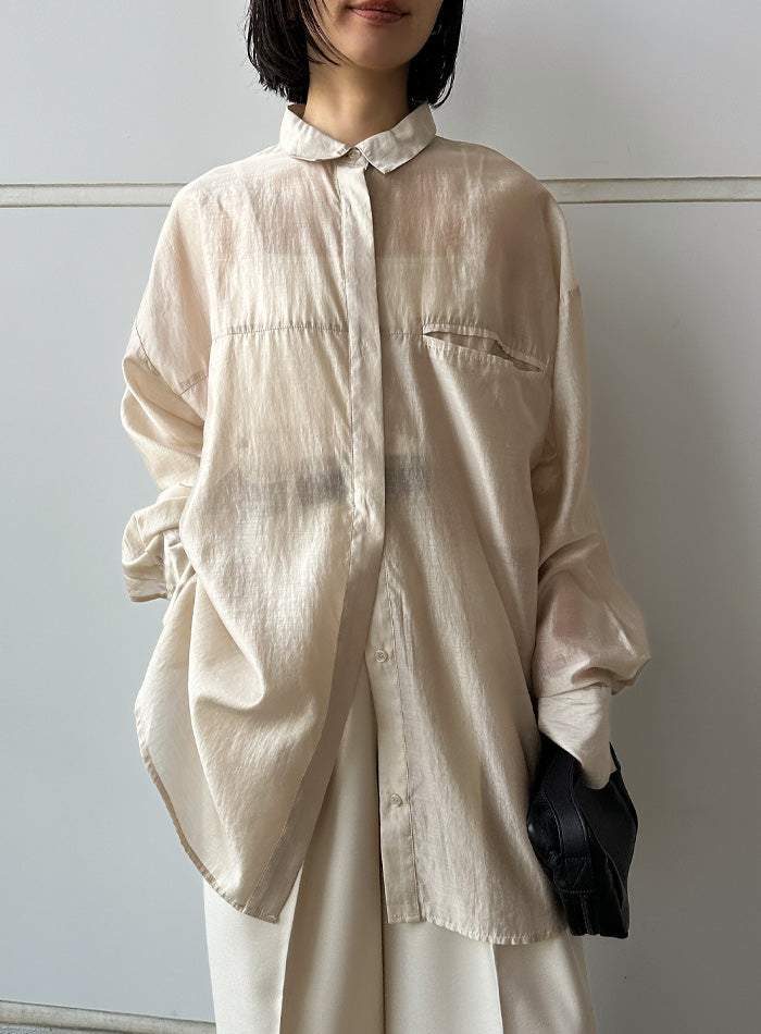 サイズ展開あり】シアーオーバーサイズシャツ【by SON】 – SELECT MOCA