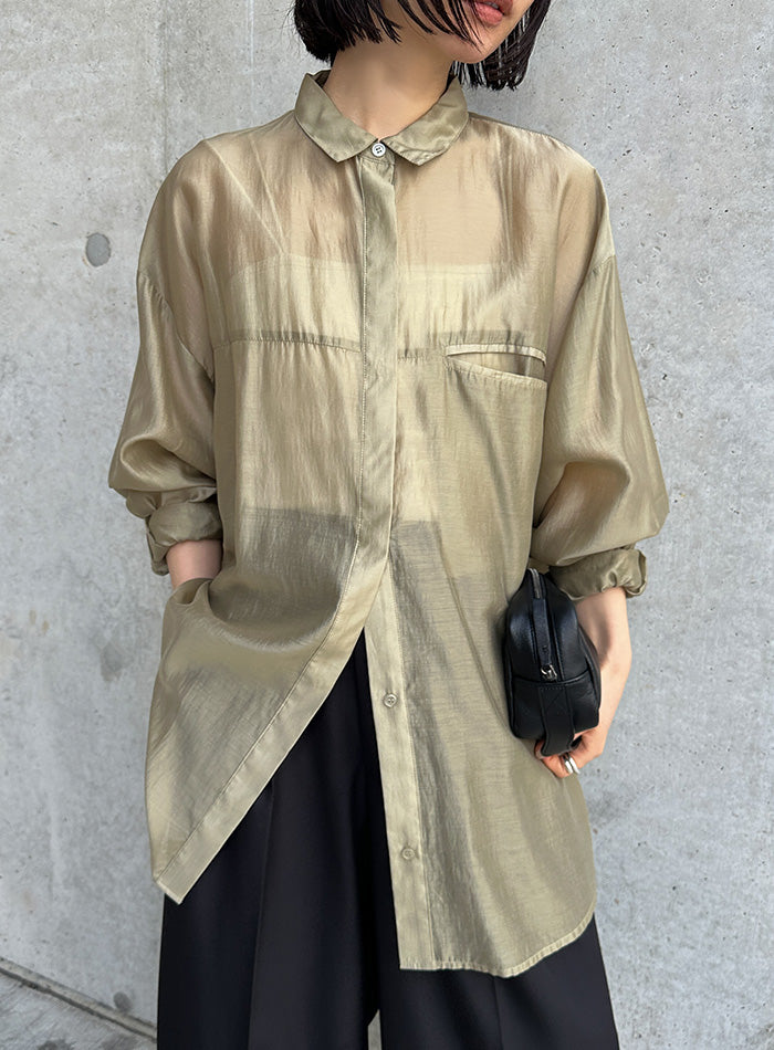 サイズ展開あり】シアーオーバーサイズシャツ【by SON】 – SELECT MOCA