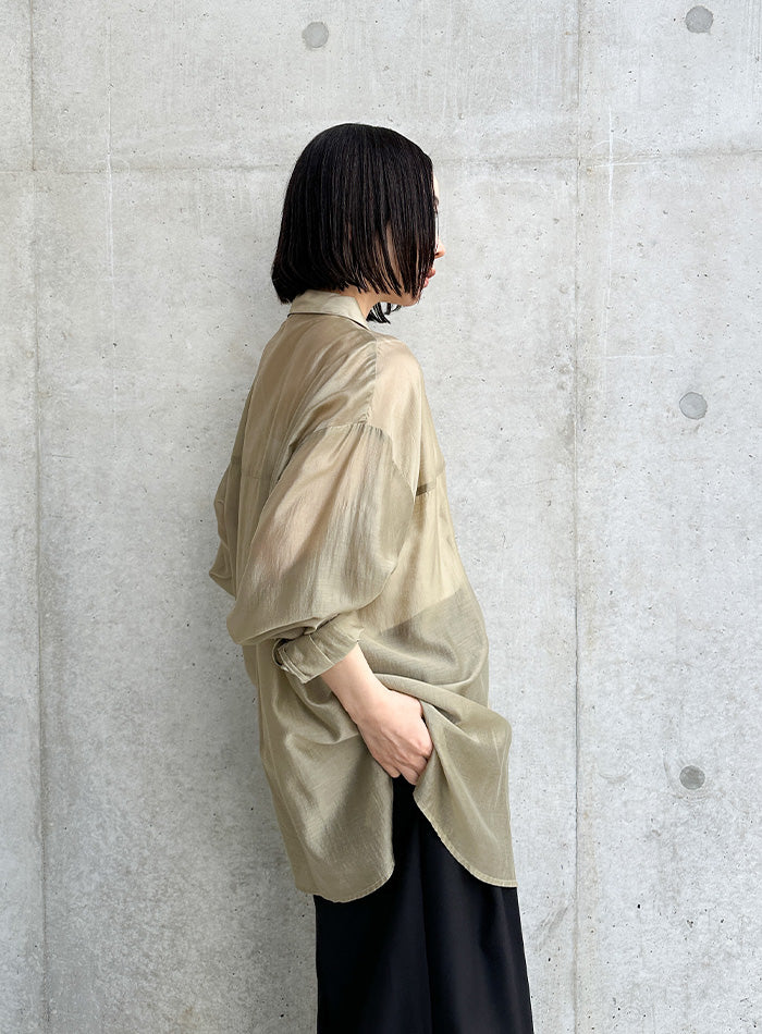 サイズ展開あり】シアーオーバーサイズシャツ【by SON】 – SELECT MOCA