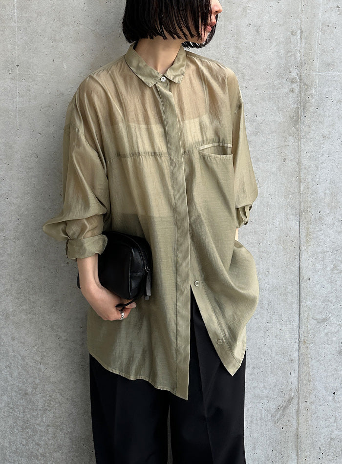 サイズ展開あり】シアーオーバーサイズシャツ【by SON】 – SELECT MOCA サイズ展開あり】シアーオーバーサイズシャツ【by SON】 – SELECT MOCA