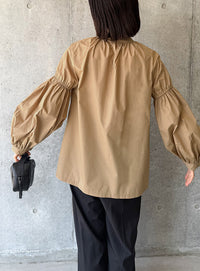 ボリュームギャザースリーブブラウス【by SON】
