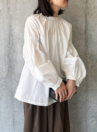 ボリュームギャザースリーブブラウス【by SON】