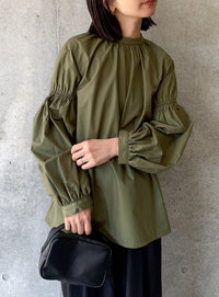 ボリュームギャザースリーブブラウス【by SON】
