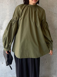 ボリュームギャザースリーブブラウス【by SON】