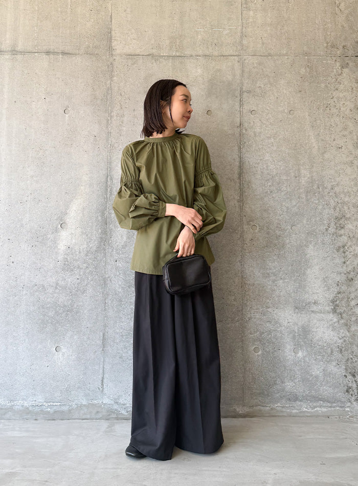 ボリュームギャザースリーブブラウス【by SON】 – SELECT MOCA