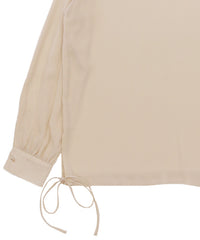 オープンスリーブデザインシフォンブラウス