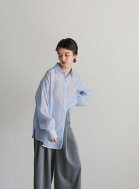 オープンスリーブシアーシャツ