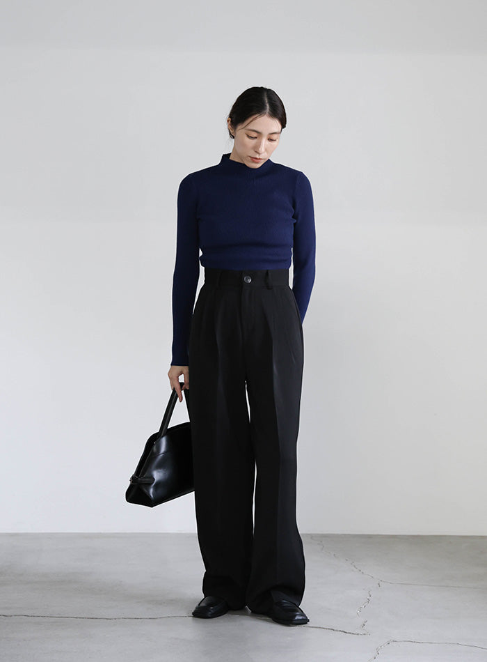 丈長め / ハイウエストセンタープレススラックス – SELECT MOCA