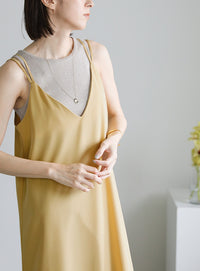 ダブルストラップキャミソールワンピース