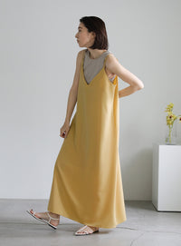 ダブルストラップキャミソールワンピース