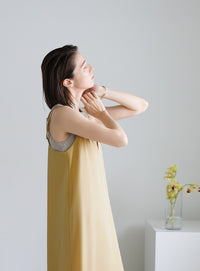 ダブルストラップキャミソールワンピース