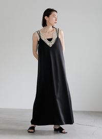 ダブルストラップキャミソールワンピース